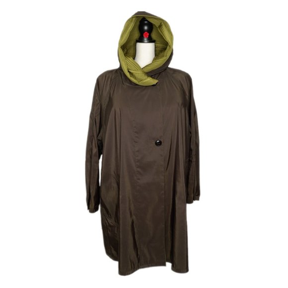 Mycra Pac Reversible Short Raincoat Grass Black 1X